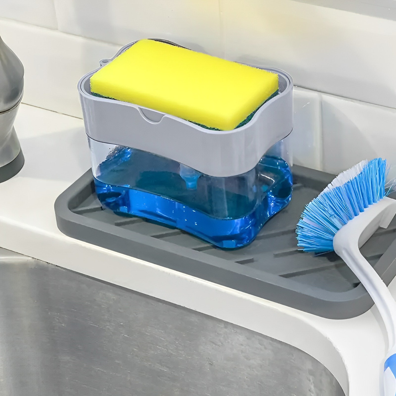 ОРГАНАЙЗЕР ДЛЯ МОЧАЛОК З МИЛЬНИЦЕЮ ТА ДОЗАТОРОМ DISPENSER CLOTHS