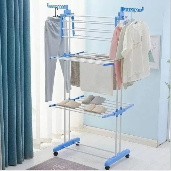 Багатоярусна сушарка для білизни, речей, одягу Garment rack with wheels