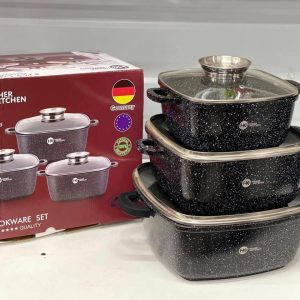 Набір каструль з гранітним антипригарним покриттям Higher Kitchen