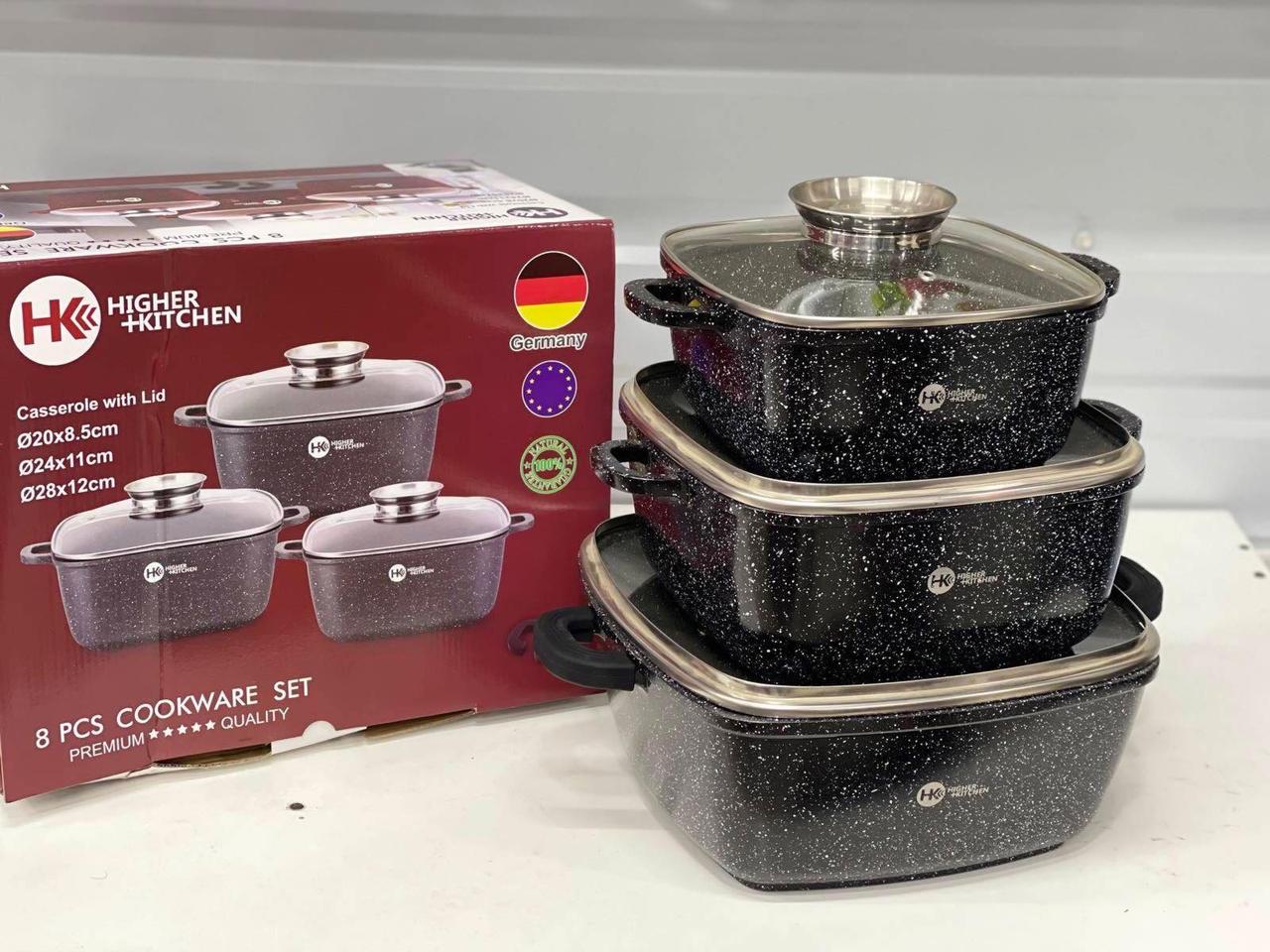 Набір каструль з гранітним антипригарним покриттям Higher Kitchen