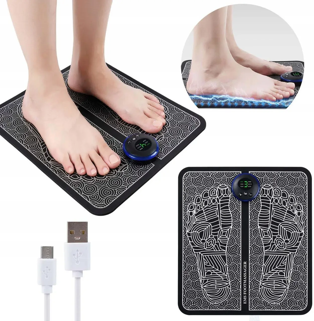 ВІБРАЦІЙНИЙ МАСАЖЕР ДЛЯ НІГ EMS FOOT MAT