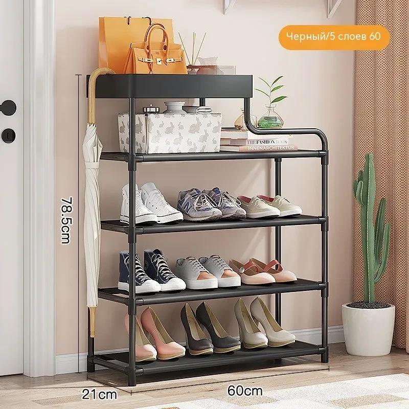 Стелаж для взуття 60х18.5х78.5 см Shoe rack BLACK