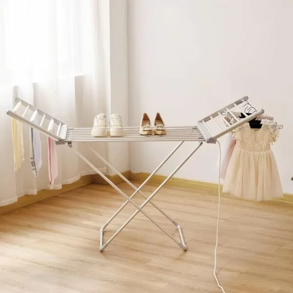 Електрична складна сушарка для білизни Rainberg з підігрівом і кришкою Clothes Dry Plus
