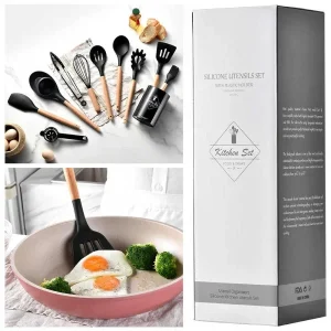НАБІР СИЛІКОНОВОГО КУХОННОГО ПРИЛАДДЯ 12 ПРЕДМЕТІВ KITCHEN SET