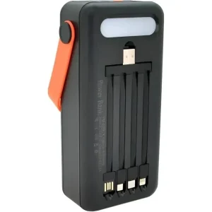 PowerBank із сонячною батареєю та 4 кабелями 50000 mAh