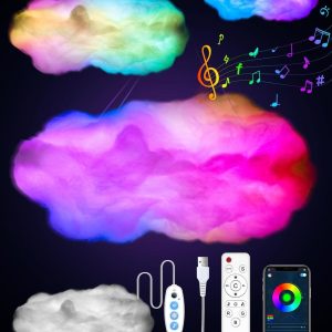 ПІДВІСНИЙ 3D LED СВІТИЛЬНИК У ВИГЛЯДІ ХМАРИНКИ З ПУЛЬТОМ