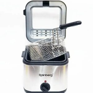 Електрична фритюрниця з терморегулятором та кришкою для фрі 2.5л 3200Вт Rainberg RB-2219