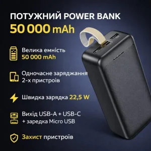 Повербанк Awei 50000 mAh, 22.5 Вт