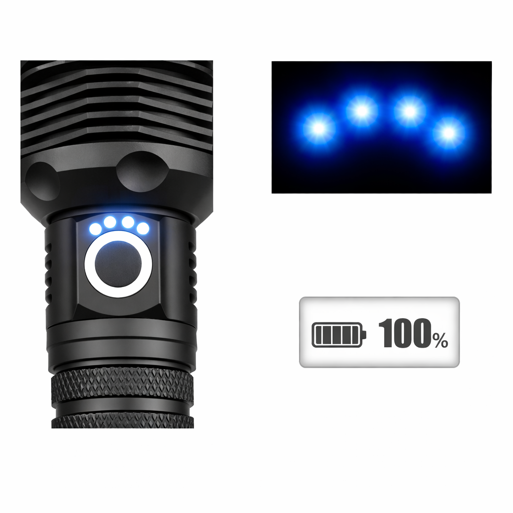 Потужний тактичний ліхтар BL X92 P90 / акумуляторний ліхтар з зумом і USB-зарядкою - Зображення 4