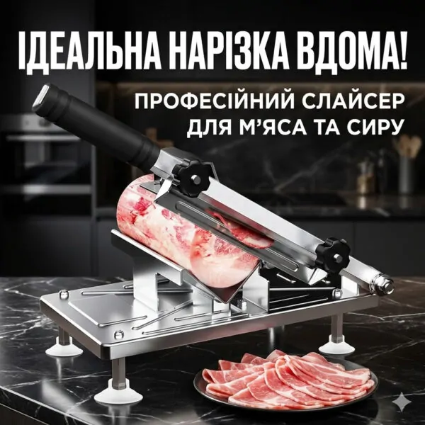 Ніж-слайсер станок для нарізки м’ясних, ковбасних та сирних виробів