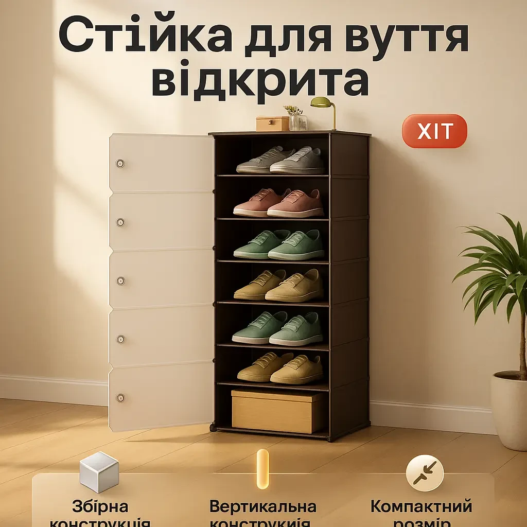 Полиця для взуття 152х42х28 см