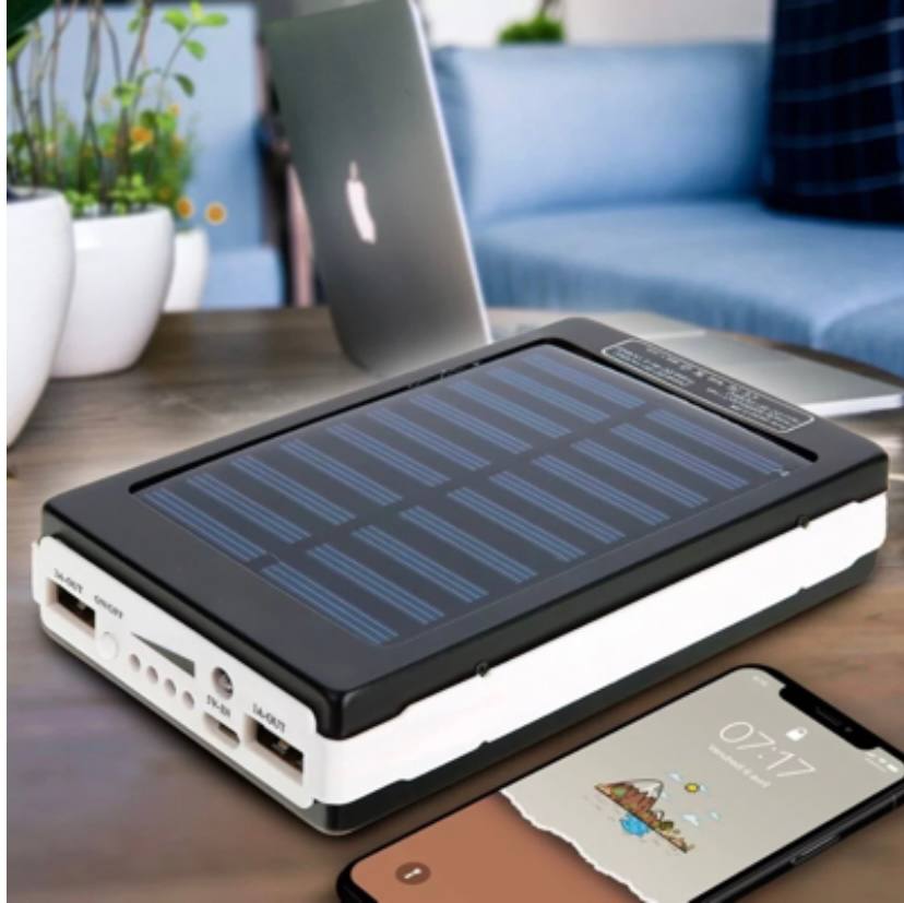 ПАВЕРБАНК З СОНЯЧНОЮ ПАНЕЛЛЮ ТА ЛАМПОЮ POWER BANK SOLAR 90000 MAH