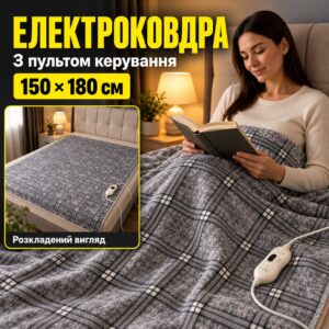 Електроковдра з пультом керування 150×180 см
