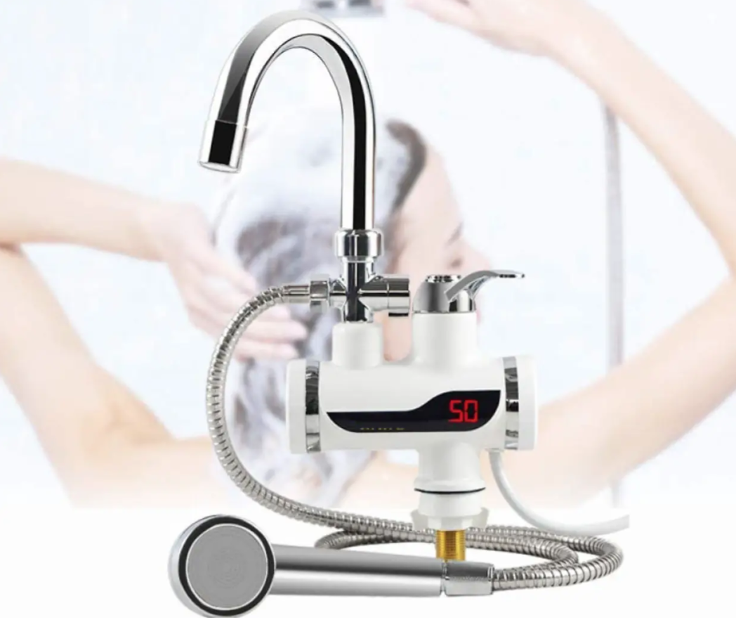 Кран-водонагрівач із душем Instant electric heating water Faucet FT-001